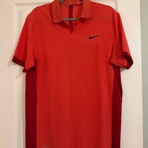 Tiger Woods Nike Golf Men's Redish Orange Polo Shirt